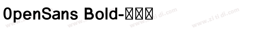 0penSans Bold字体转换